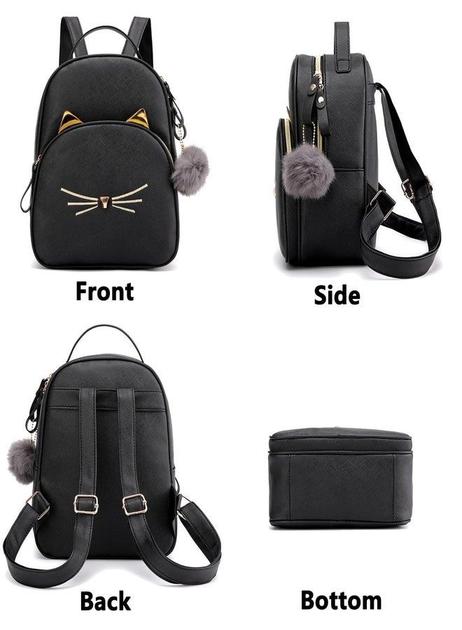 PRLINJSK Mini Backpack for Girls Teens Women Small Cat Backpack Purse - Image 4