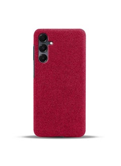 For SamsungA36/A16 Mobile Phone Case S24FE Cloth 5G Leather Case Drop-resistant S25Ultra Protective Case PC Hard Case-Color:Red-Applicable Models:For SamsungS21 Fe