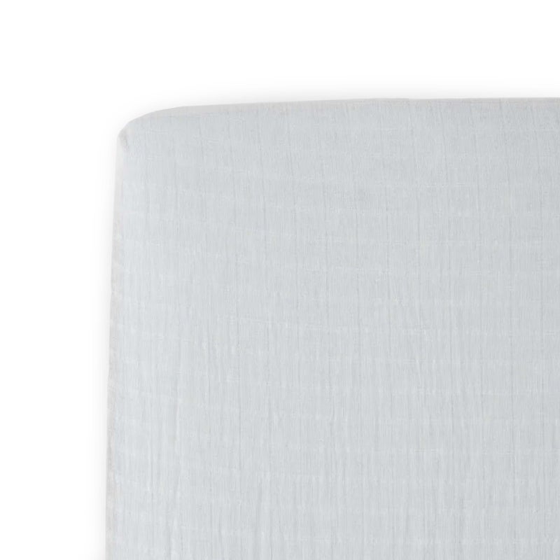 Little Unicorn Premium Crib Sheet | Breathable & Super-Soft Muslin Fabric (White) - Image 1