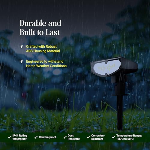 Dylect® Eco Solar Garden Light Outdoor, Pathway, Yard, Terrace Garden, 2 Colors in 1, IP44 Waterproof, Long 8Hr Runtime with Auto On/Off Feature (Cool White + Warm White) - Image 3