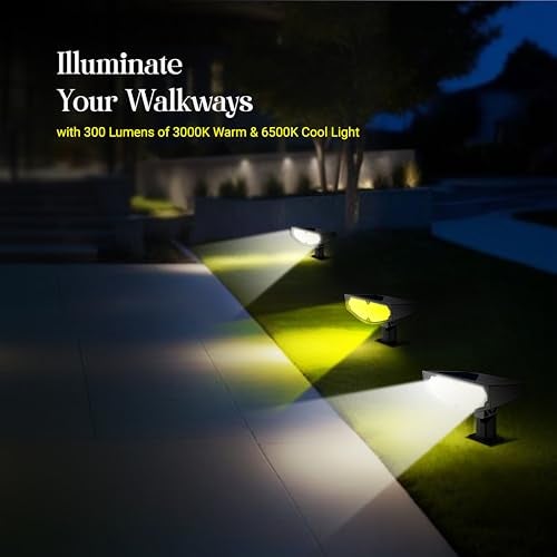 Dylect® Eco Solar Garden Light Outdoor, Pathway, Yard, Terrace Garden, 2 Colors in 1, IP44 Waterproof, Long 8Hr Runtime with Auto On/Off Feature (Cool White + Warm White) - Image 2