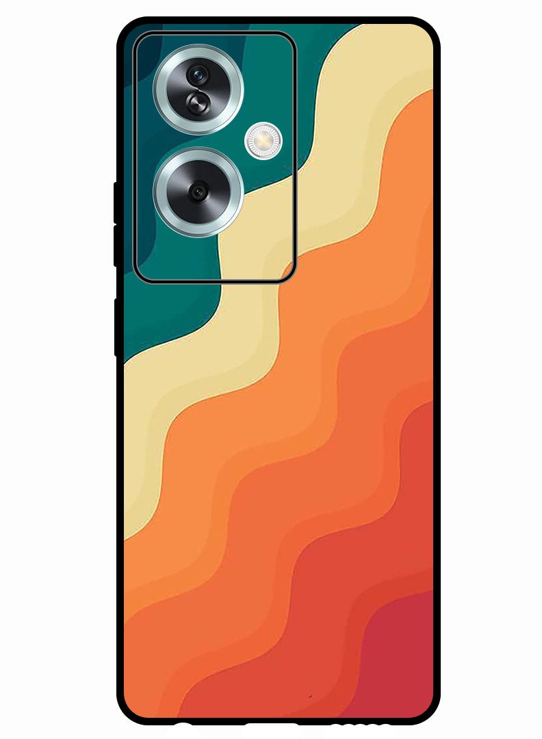 Theodor Protective Case Anti Scratch Shock Proof Bumper Cover For Oppo A79 5G Curvy stripes - Image 1