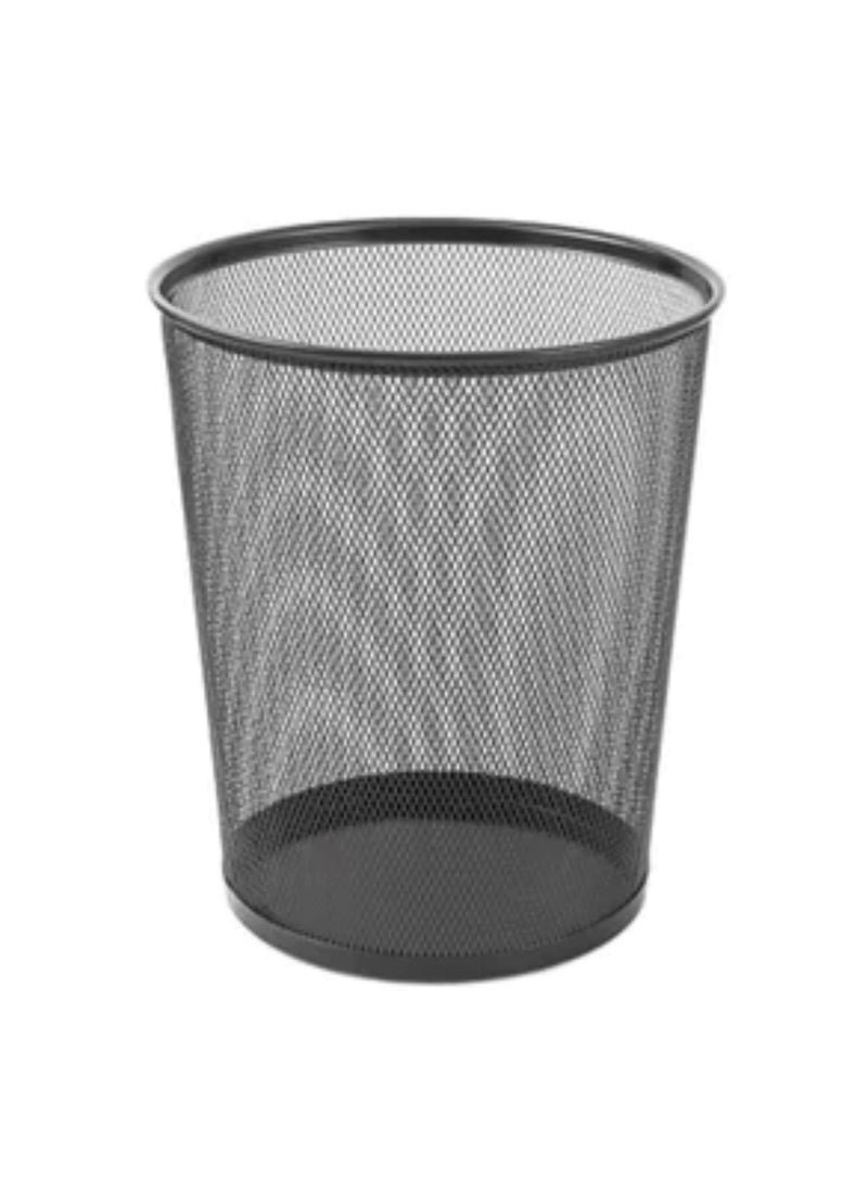 Generic Stylish black metal wastebasket 