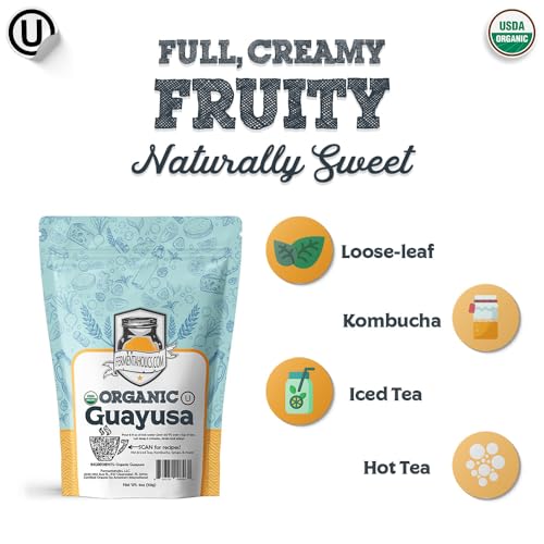 Fermentaholics Guayusa Tea – 4 oz – USDA Certified Organic Loose Leaf – OU Kosher – Energizing Tea for Kombucha Brewing, Hot or iced tea - Image 3