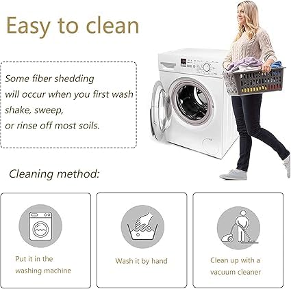 ShreeVoke Rubber Anti Fatigue Kitchen Rug Sets 2 Piece Non Slip Mats for Floor Cushioned Waterproof Comfort Standing Runner for Kitchen,Home Office,Sink,Laundry - Image 3