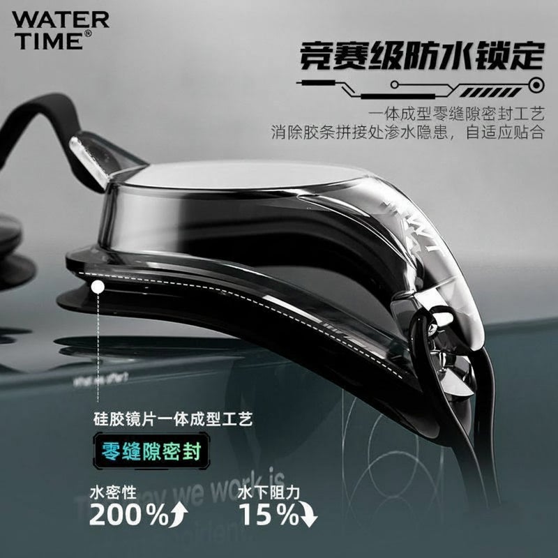 WaterTime Professional Racing Swim Goggles – HD Anti-Fog, Waterproof, for Men & Women – Competition & Training - Image 3