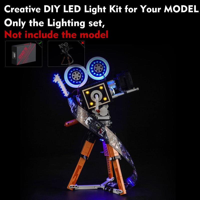 LocoLee Light Control Light Kit Compatible with Lego Camera Walt Tribute 43230 Retro Camera Lighting Set Compatible with Lego Camera Set for Adults No Models - Image 3