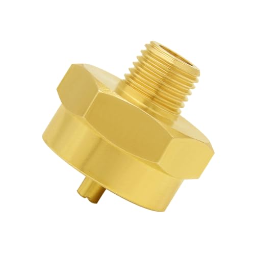 Hooshing 1LB Propane Gas Bottle Refill Adapter 1/4" Male NPT Thread x 1"-20 Female Throwaway Cylinder Thread Fitting Grill Stove Connector - Image 1