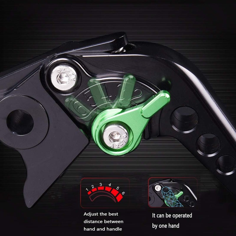 Rawsomes Adjustable Short Brake Clutch Levers for Kawasaki Z900/Z650 and Ninja Models - Image 2