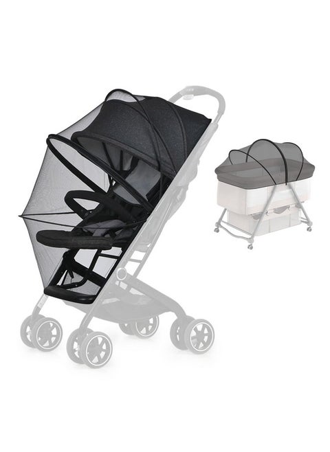 Mosquito Net For Stroller Encrypted Stroller Mosquito Net Full Cover With Double Zipper Breathable & Foldable Netting For Baby Stroller Mosquito Net.