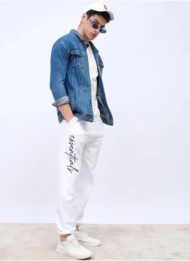 Styli Styli Slogan Print Oversized Jogger with Slip Pocket