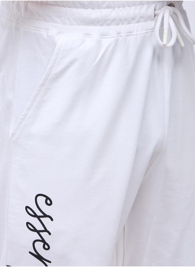 Styli Slogan Print Oversized Jogger with Slip Pocket