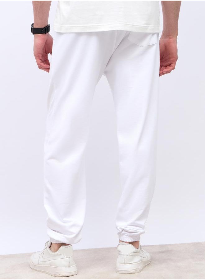 Styli Slogan Print Oversized Jogger with Slip Pocket