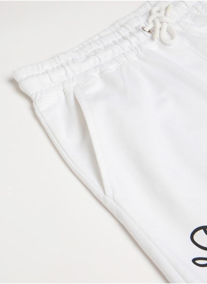Styli Slogan Print Oversized Jogger with Slip Pocket