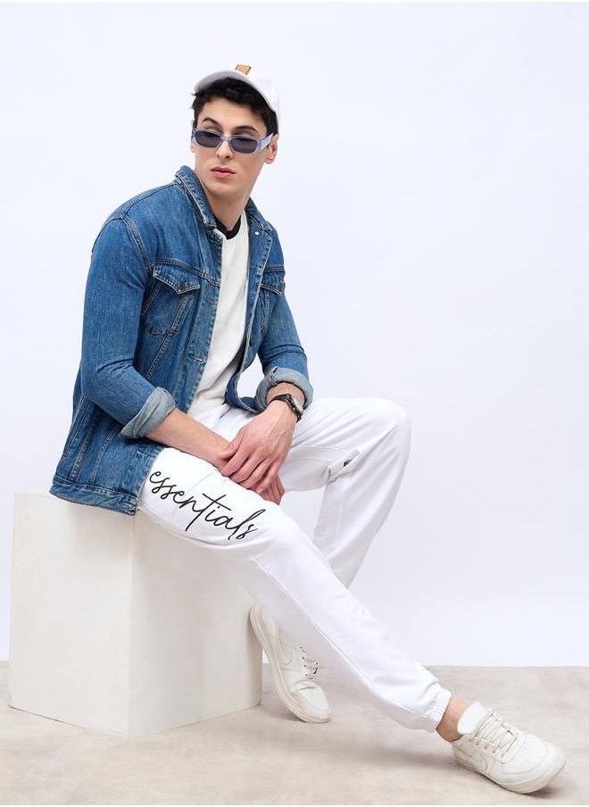 Styli Slogan Print Oversized Jogger with Slip Pocket