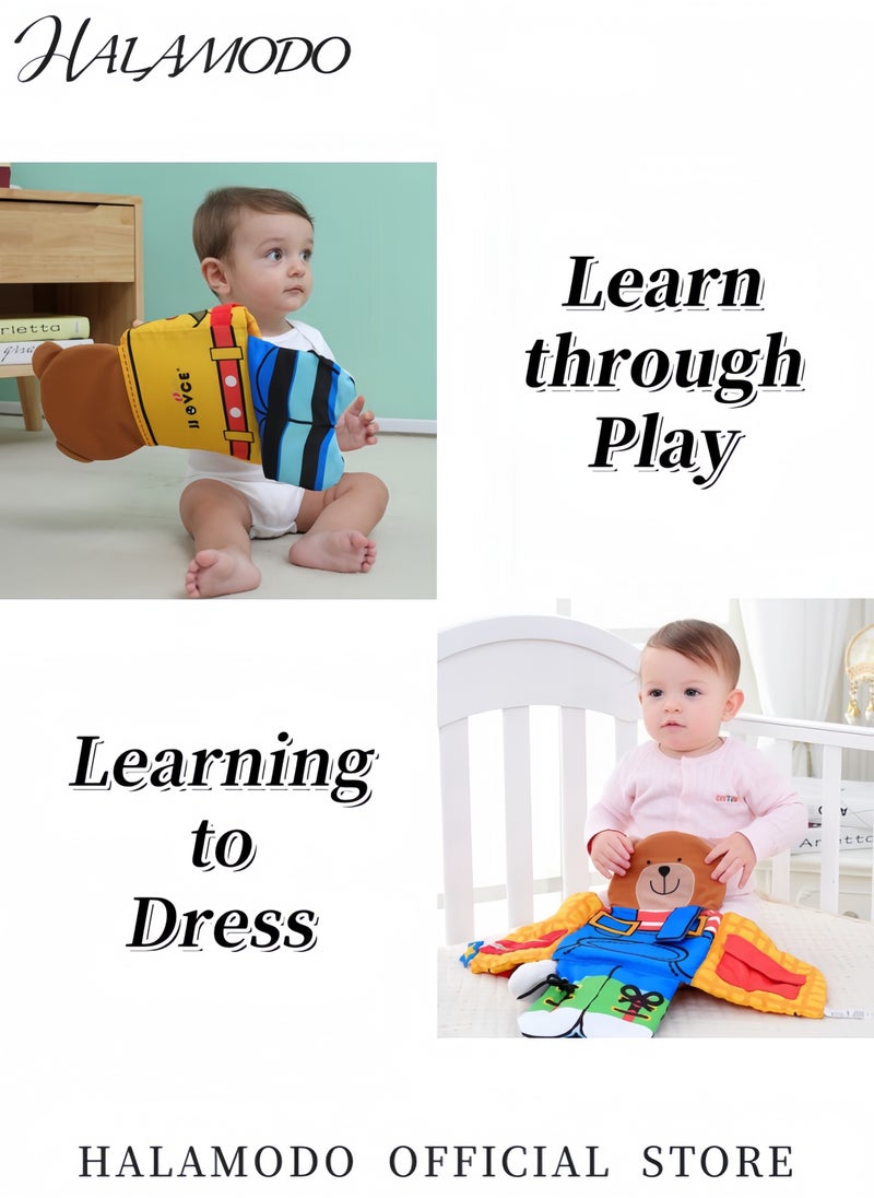 HALAMODO Baby Books Toys Touch and Feel Crinkle Cloth Book Early Development Interactive Stroller Soft Toys for Infant Baby 0-3-6-12-18 Months  - Image 4