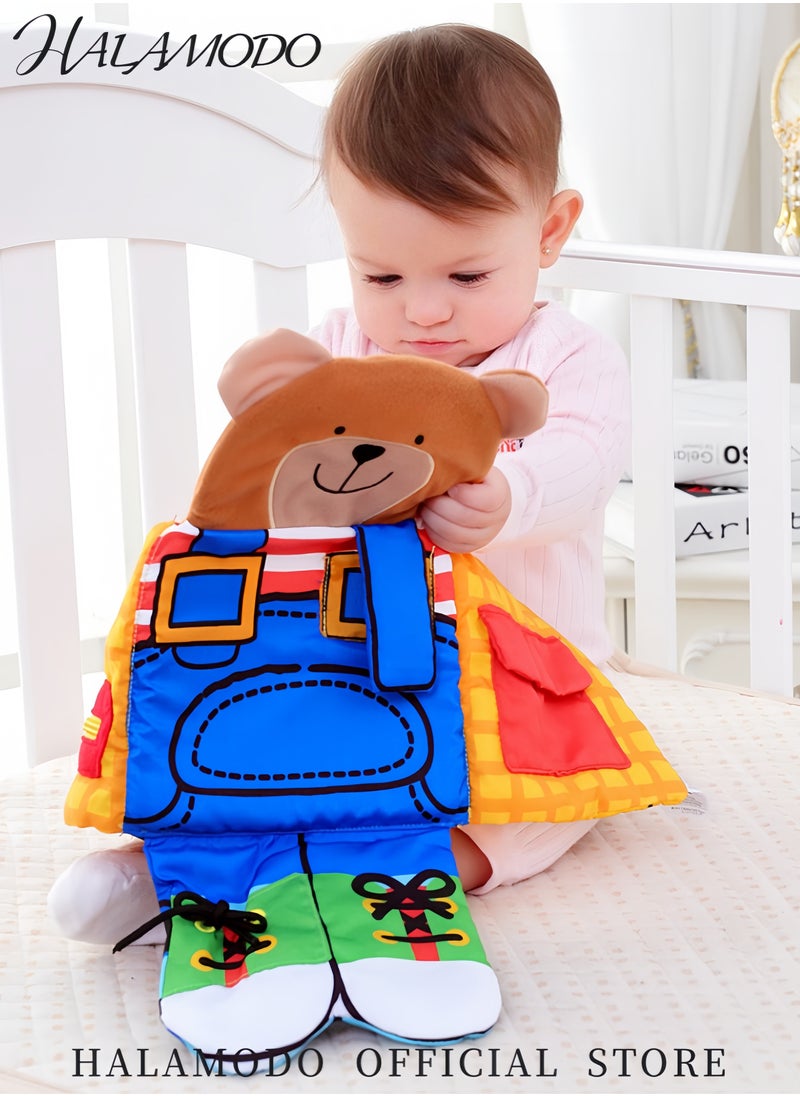 HALAMODO Baby Books Toys Touch and Feel Crinkle Cloth Book Early Development Interactive Stroller Soft Toys for Infant Baby 0-3-6-12-18 Months  - Image 2