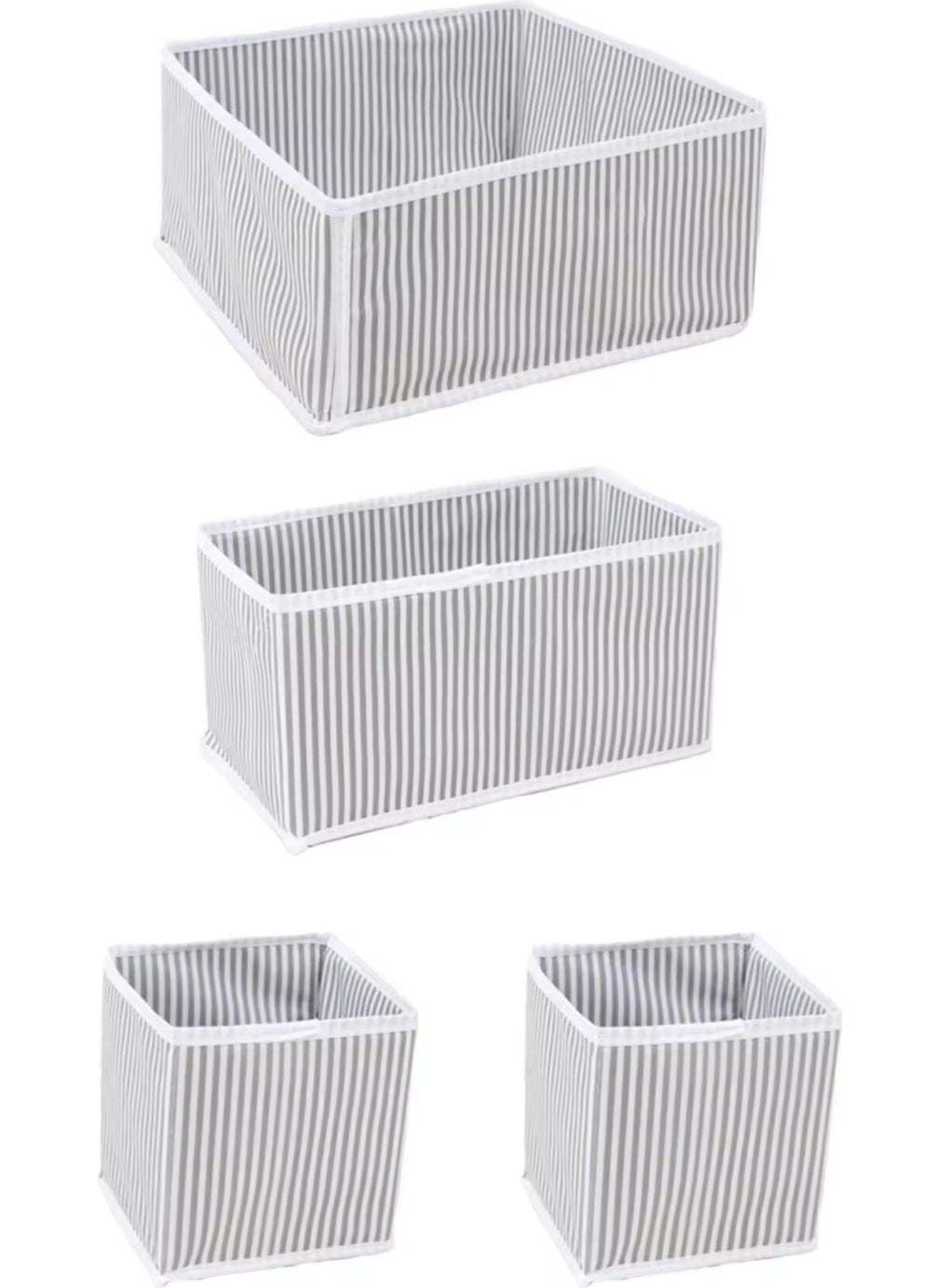 4-Piece Drawer Organizer (Compartment) Striped Patterned Gray Organizer Box Set - Multi-Purpose - pzsku/ZAA06686B748105A074D3Z/45/_/1741272079/81d7912f-14e8-4238-a508-79b5e39a8888