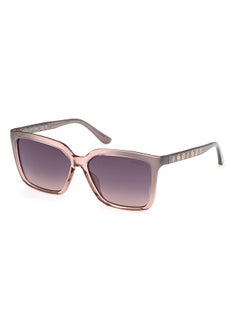 GUESS نظارة شمسية مربعة للنساء مع حماية من الأشعة فوق البنفسجية - GU0009920B55 - مقاس العدسة: 55 مم  - Image 1