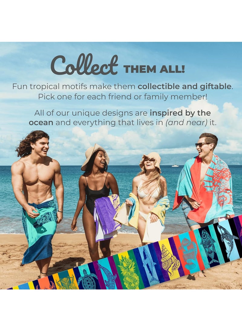 Generic Oversized Beach Towel with A Cute Design, Quick Dry for Beach, Pool, Bath or Picnic Extra Large, XL (160x86 cm) Thick, Portable, Lightweight, High Absorbent for Adults Mens Women  - Image 5