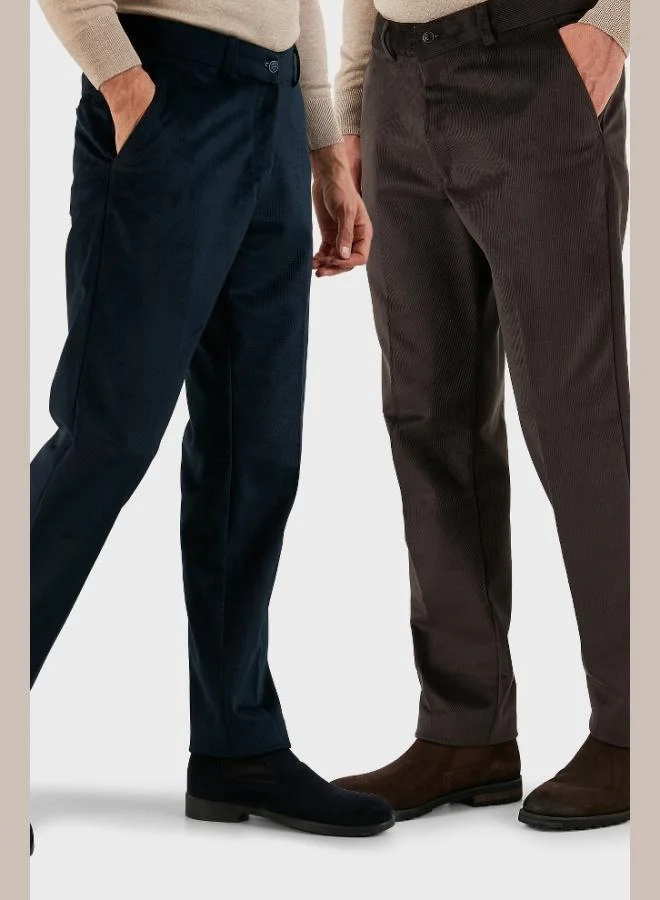 Buratti Normal Waist Regular Fit Straight Leg 2-Pack Velvet Trousers Men's VELVET TROUSERS 645MERLINS2