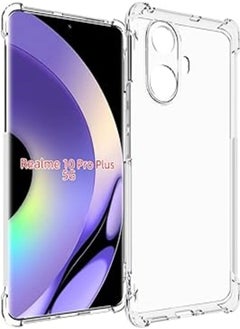 Generic USTIYA Case for Realme 10 Pro Plus Pro+ 5G Clear TPU Four Corners Protective Cover Transparent Soft funda 