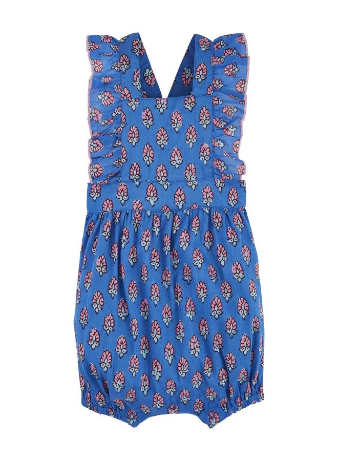 Mud Pie Children's Ruffle Print Romper; 3-6M - Image 1