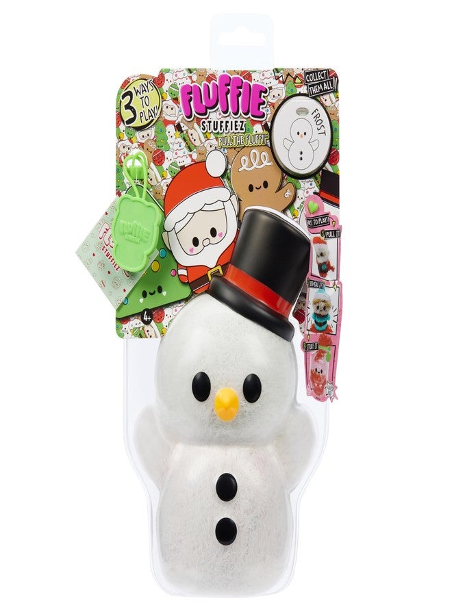 Fluffie Stuffiez Holiday Snowman Small Collectible Feature Plush, Surprise Reveal Unboxing with Huggable ASMR Fidget DIY Fur Pulling, Ultra Soft Fluff - Image 2