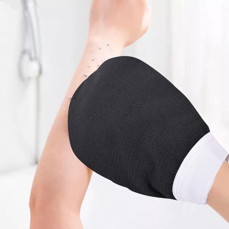 SellBotic Exfoliating bath Glove For Dead Skin Body | Scrub Glove For Dead Skin Black| Gentle on the Skin | Improves circulation stimulates | Unisex | Easy to Use| (black) - Image 5