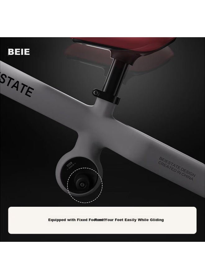 Beie Artist Children's Balance Bike Adjustable Seat 2-6 Years Old Baby Glide Learning Walker Mother Of Pearl Gray New Year Gift - Image 5