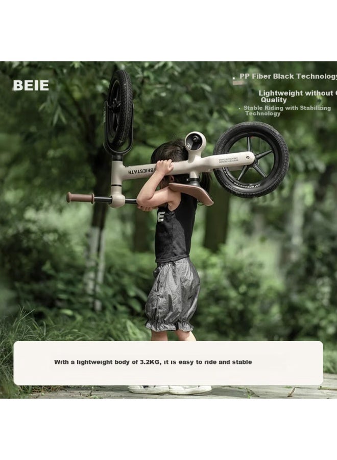 Beie Artist Children's Balance Bike Adjustable Seat 2-6 Years Old Baby Glide Learning Walker Mother Of Pearl Gray New Year Gift - Image 4