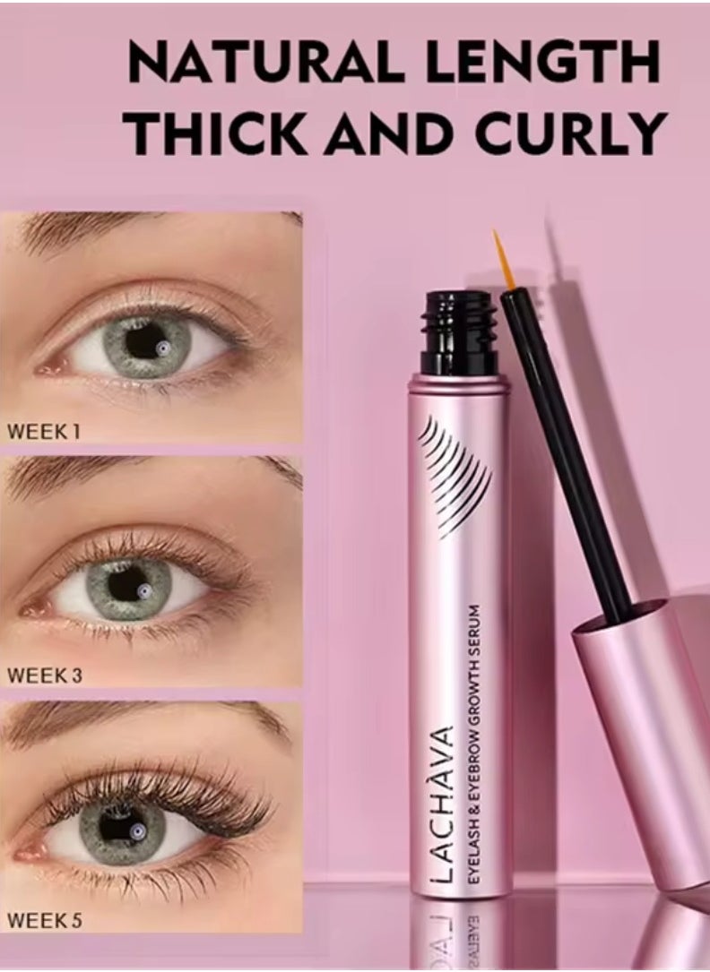 LACHAVA - Eyelash and Eyebrow Growth Serum Eyelash Brow Growth Enhancing Serum Volumizing Deep Nourishing Moisturizing Serum Gentle No Irritating Longer Thicker Eyebrow Lash Growth Serum 8G - Image 1