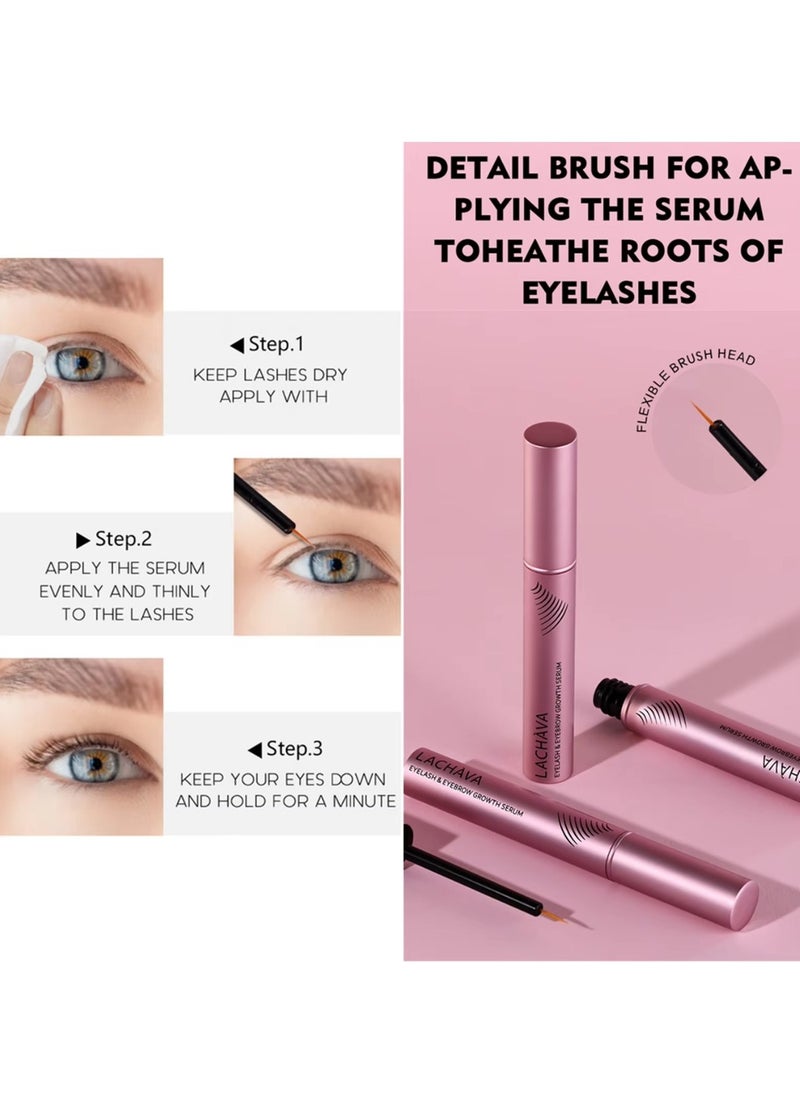 LACHAVA - Eyelash and Eyebrow Growth Serum Eyelash Brow Growth Enhancing Serum Volumizing Deep Nourishing Moisturizing Serum Gentle No Irritating Longer Thicker Eyebrow Lash Growth Serum 8G - Image 1