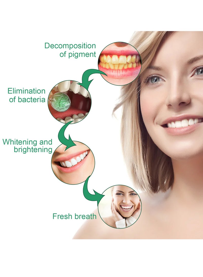 EELHOE 7 Days Tooth Powder- Whitening Teeth Polishing Tooth Deep Cleaning Powder, Tea, Coffee, Wine & Smoking Stain Remover, Natural Teeth Whitener, Brightening, Removing Stains, Keeping Oral Fresh - Image 4