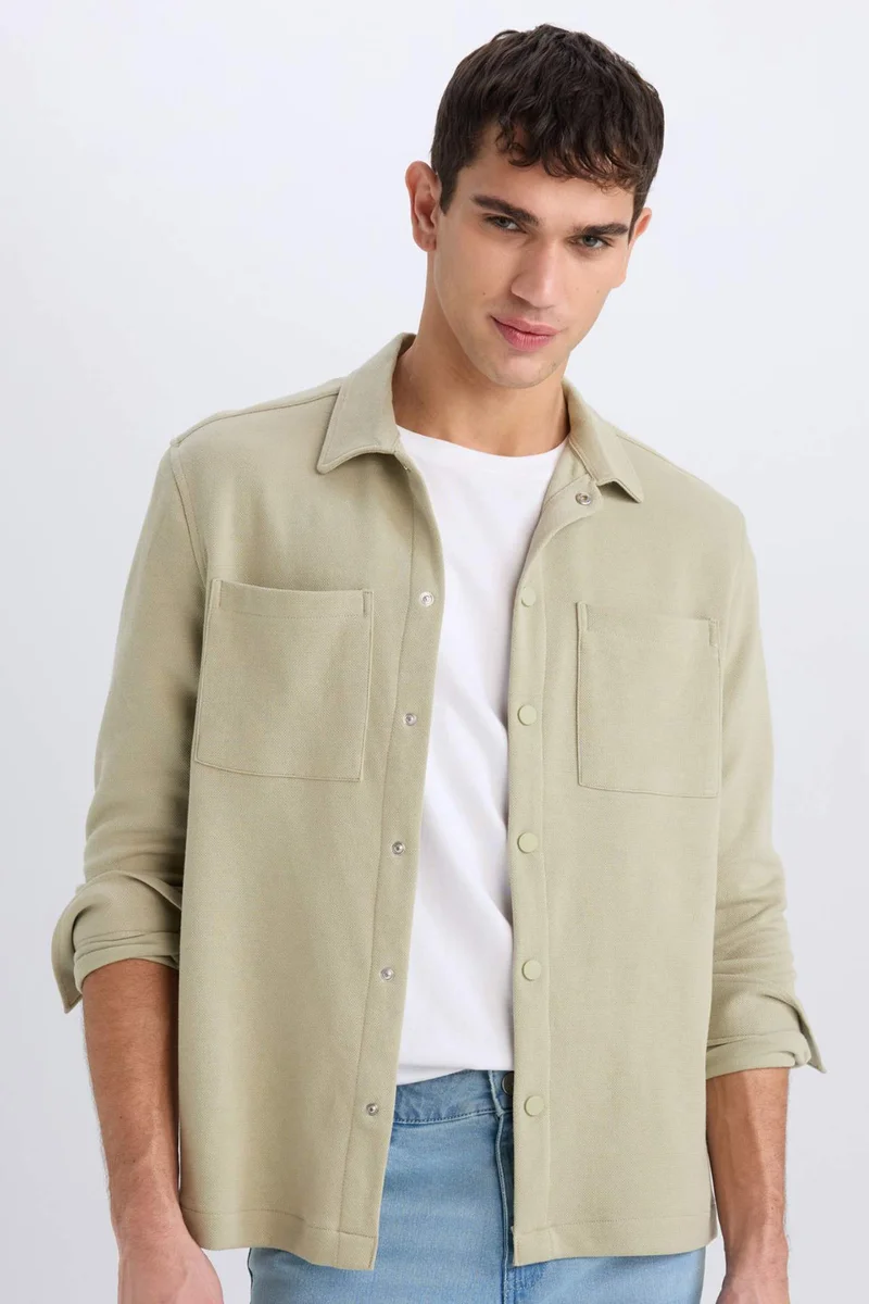 DeFacto Regular Fit Basic Long Sleeve Shirt