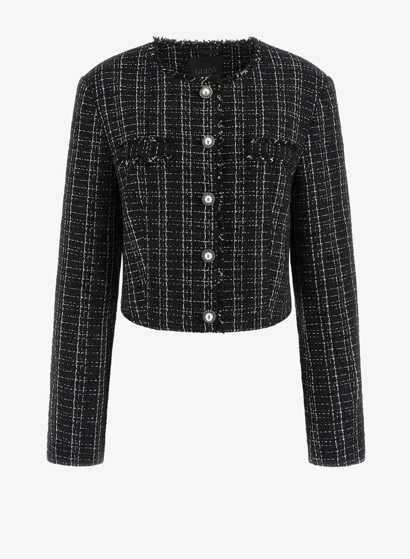 GUESS Sandra Tweed Buttoned Cardigans - Image 5