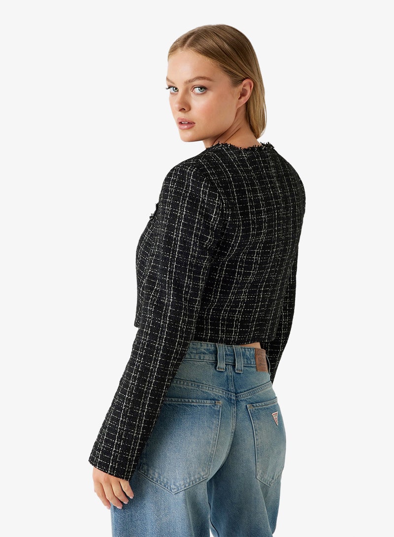 GUESS Sandra Tweed Buttoned Cardigans - Image 2