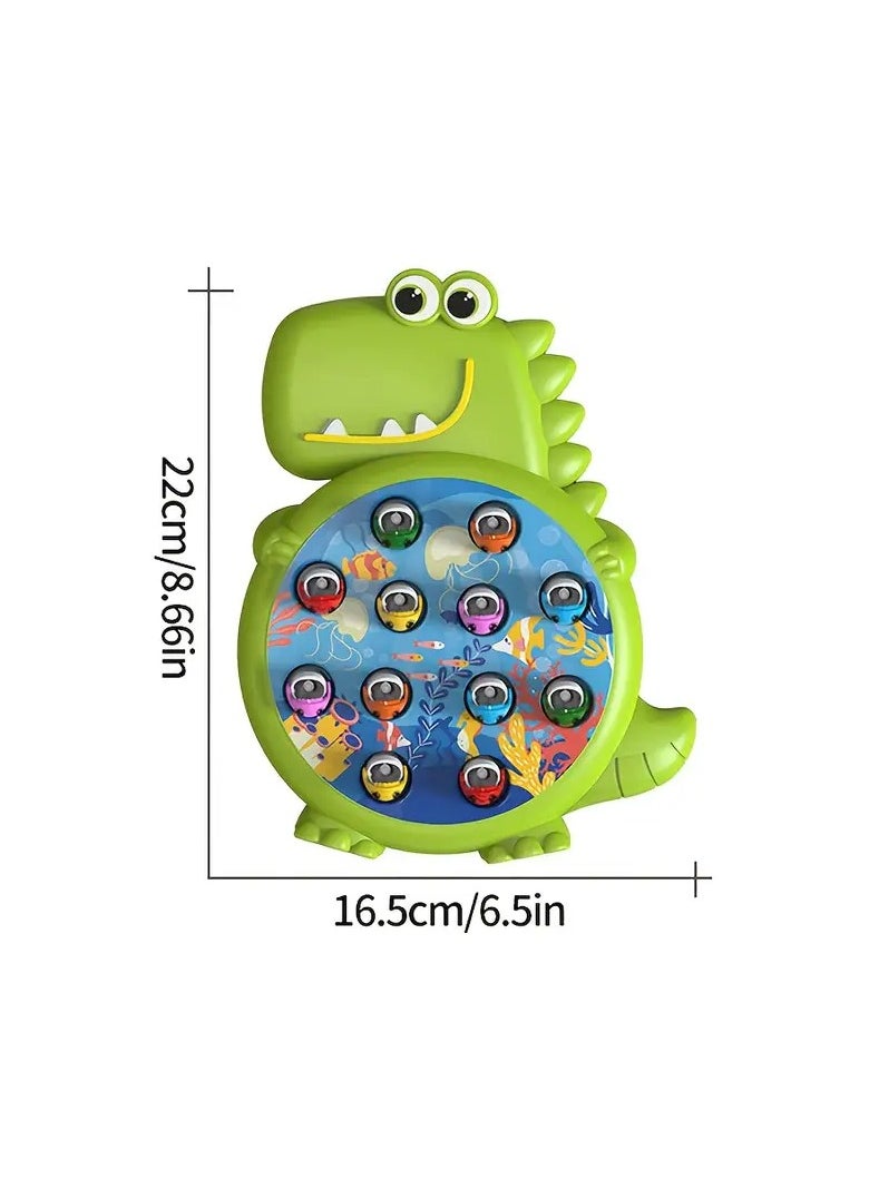 Goolsky Dinosaur Fishing Plate Toy, Weak Magnetic Fishing Toy, Children's Puzzle Toy, Non-Charged Fishing Toy, Fishing Parent-child Plate, Suction Hook, Holiday Gift (accessory Rod And Fish Random Style)  - Image 2
