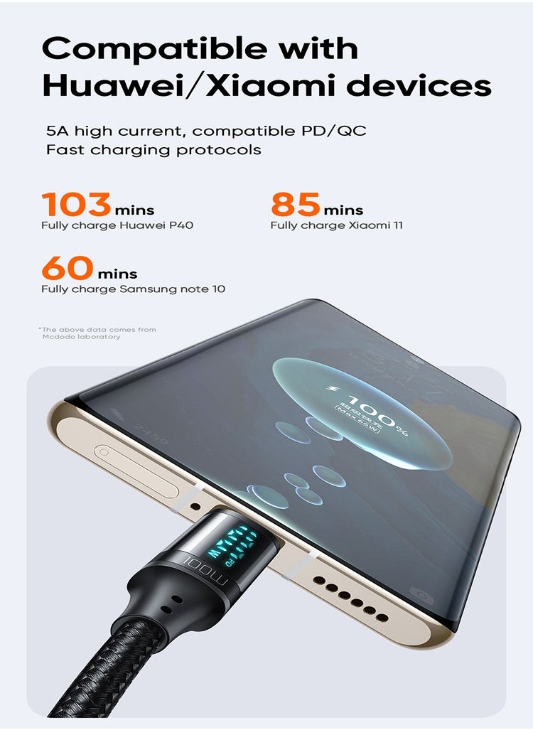 مكدودو كييل تايب سي عالي الدقة شحن سريع PD 100W  - Image 5