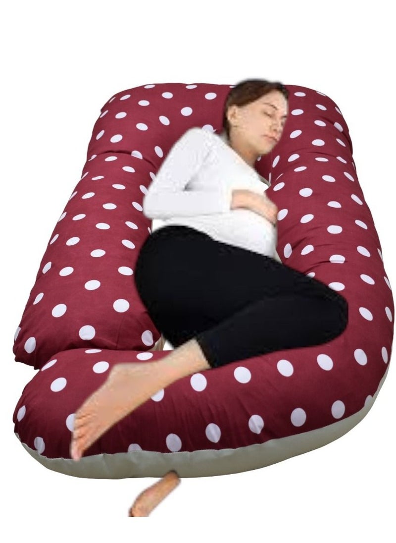 molody U-Shaped Carrying Pillow to Support Whole Body, Back, Hips, Legs and Abdomen Suitable for Pregnant Women  - Image 1