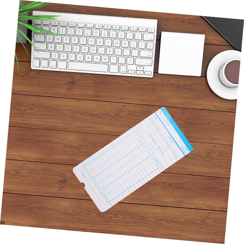 190 Sheets Double-Sided Punch Cards for Employees Timecard Sheets Weekly Monthly Attendance Cards Paper for Office Use - Image 4