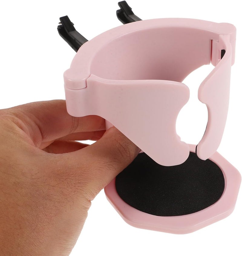 Ciieeo Car Air Vent Cup Holder Multifunction Drink Holder Stabilizer for Bottles and Coffee Cups Pink Car Interior Water Bottle Stand Compatible with Most Vehicles - Image 3
