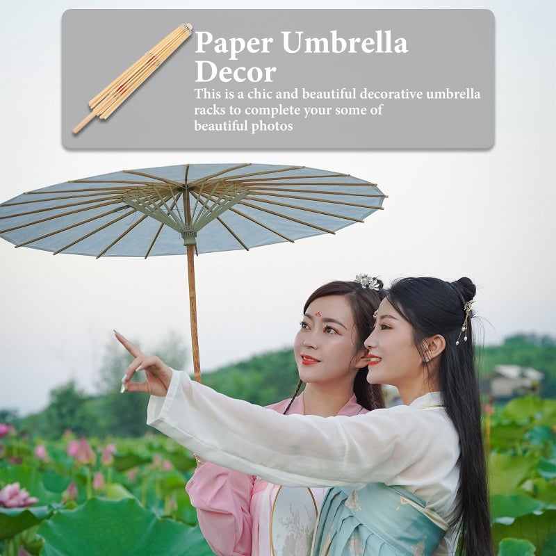 2Pcs Oiled Paper Umbrella Stands Classical Umbrellas Racks Small Paper Umbrellas Racks - Image 3