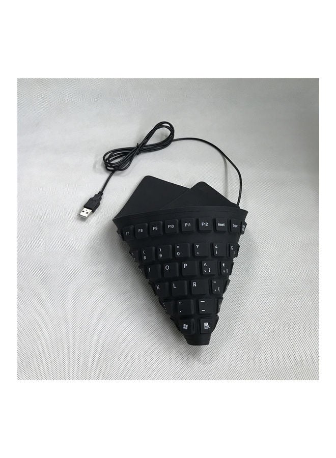 NIBEMINENT 105-Key Wired Silicone Foldable Keyboard Black - Image 3