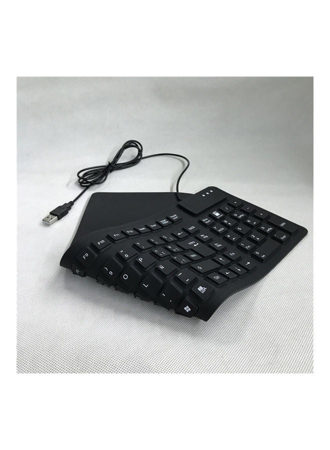 NIBEMINENT 105-Key Wired Silicone Foldable Keyboard Black - Image 4