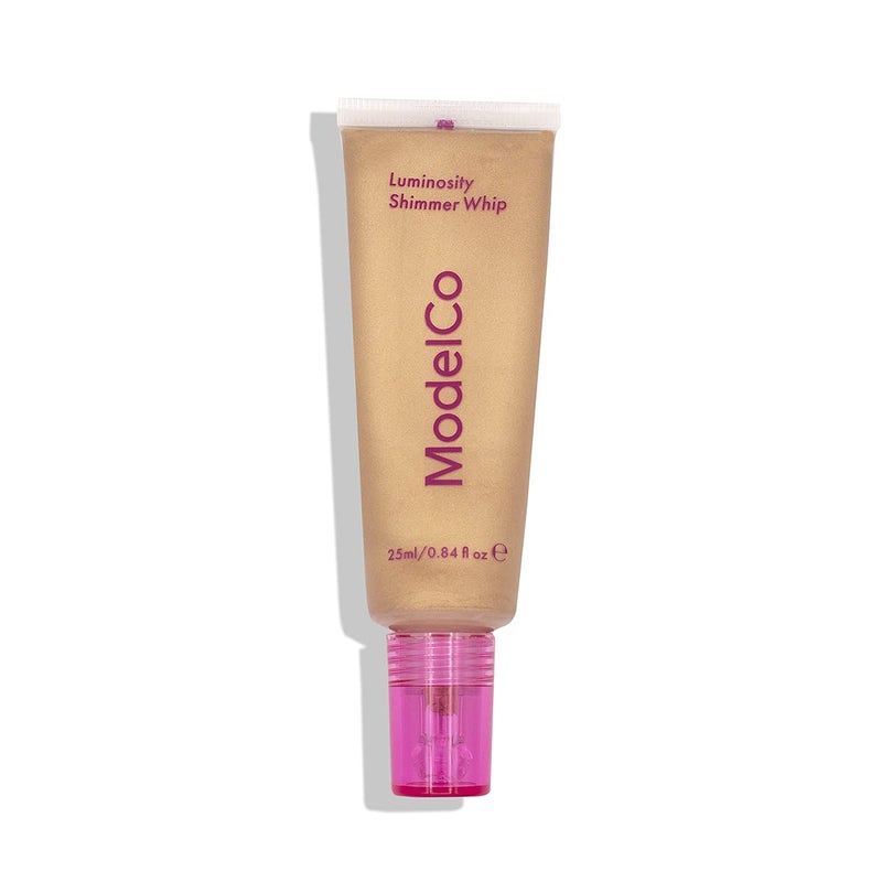 ModelCo Luminosity Shimmer Whip Highlighter Universally Flattering Suitable For All Skin Tones Creates A Glowing Complexion Lightweight And Pigmented Evens Skin Tone Champagne 084 Oz