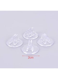 TBoxBo 100 Pieces Game Card Stands Paper Miniature Bases Translucent Props Paper Board Card Stands Business Card Holder Plastic Clip For Business Cards Price Tags Labels Menus  - Image 2