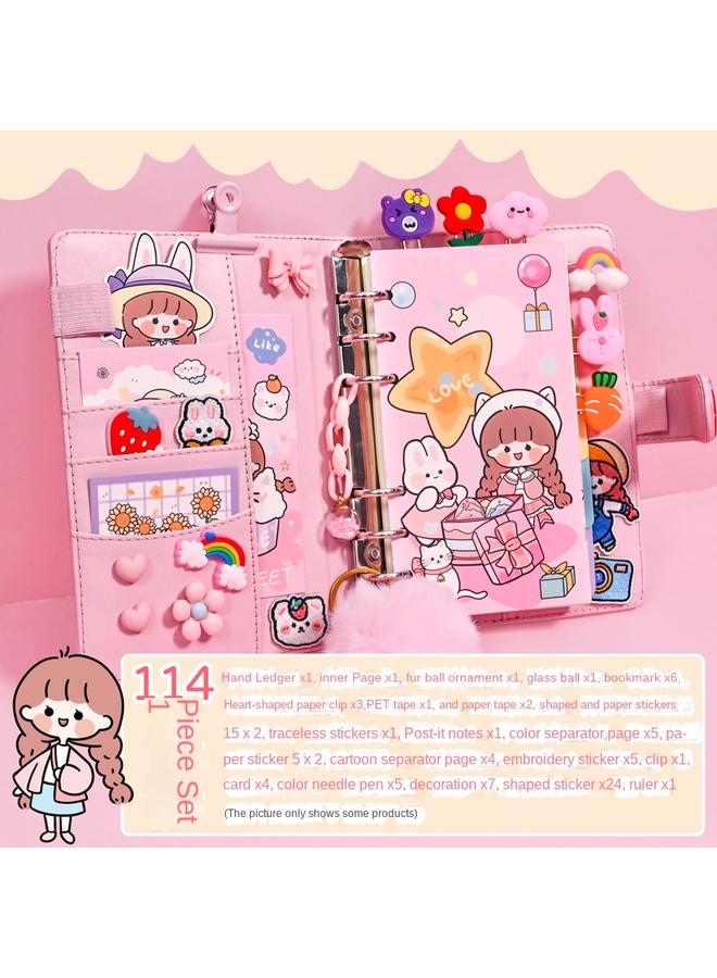 Bluejw Hand Account Book Hand Account Suit Gift Box Cute Girl Notebook Journal For Primary School Students Incentive Products Learning Stationery - Image 1