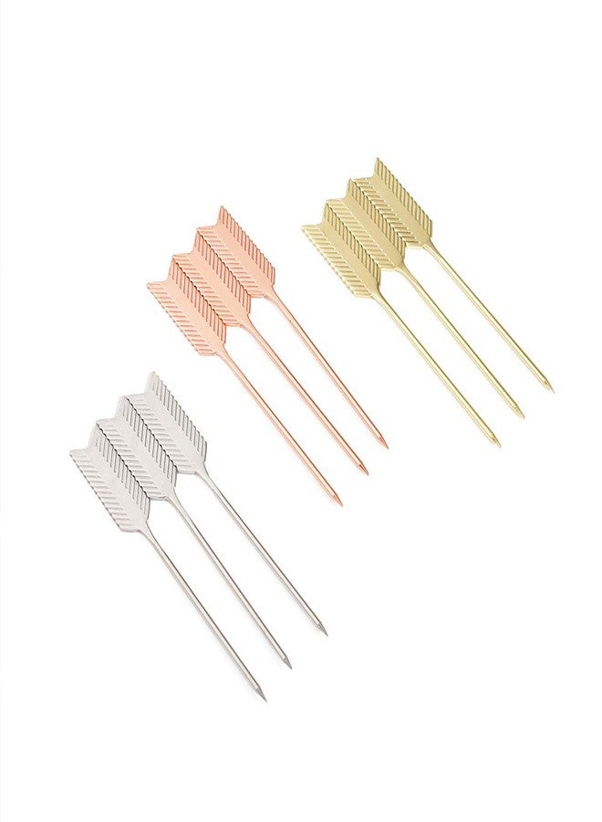 HOKPA Cocktail Picks Arrow, Stainless Steel Reusable Toothpicks Appetizers Sticks for Fruit Cherries Olive Martini Bar Cocktail Picks (9PCS Arrow) - Image 1