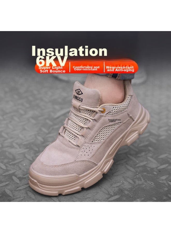 Dinggu Dinggu Safety Shoes For Men, All-season, Non-slip, Wear-resistant, Anti-smashing, Anti-puncture, Plastic Toe Cap, For Welders And Construction Sites, Ulated, Jd11832mhw44  - Image 4